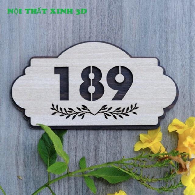 Bảng số phòng decor trang trí bằng gỗ cắt laser, chung cư, nhà ở, trang trí homestay thiết kế theo yêu cầu