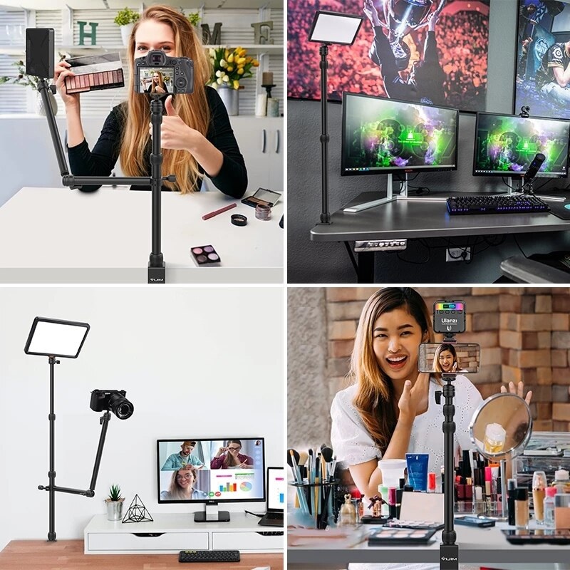 Chân Đế Kẹp Bàn Kèm Hai Tay Cầm Xoay 360 Độ Hỗ Trợ Cho Điện Thoại Quay Phim, Chụp Ảnh Ulanzi Vijim LS11 - Hàng Nhập Khẩu