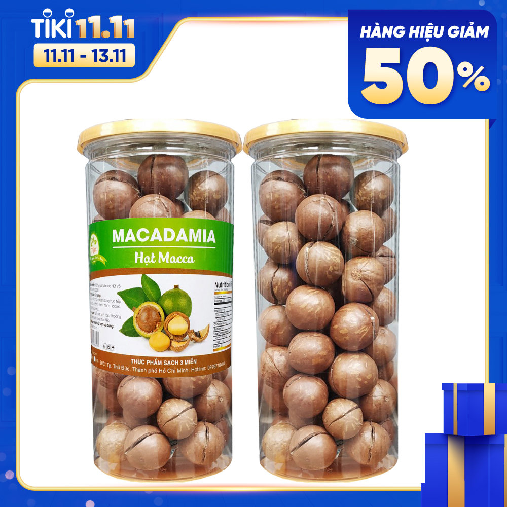 500G Hũ macca nứt vỏ nhập khẩu Úc 100%