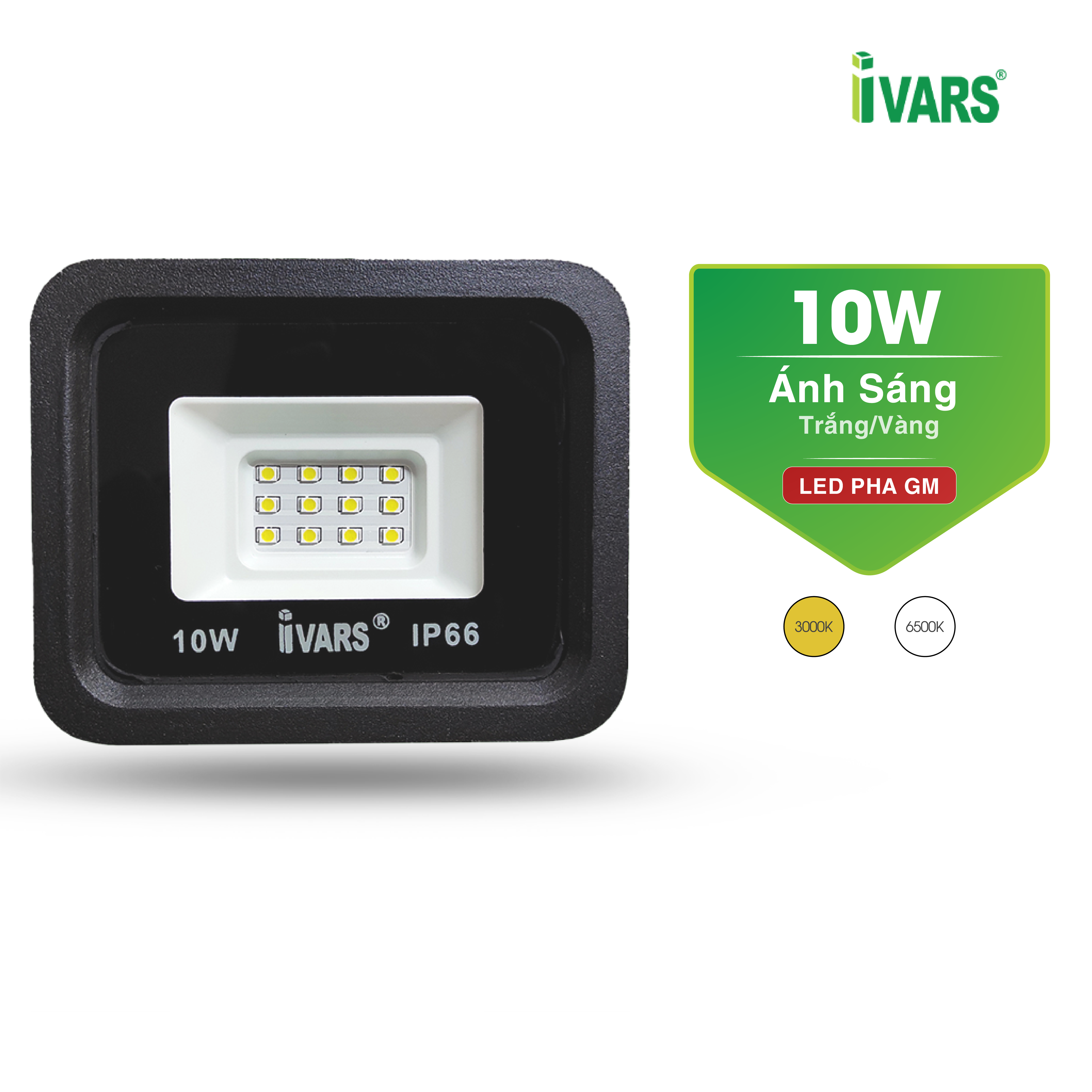 Đèn Pha GM Thương Hiệu IVARS - Công Suất 10W/20W/30W - Hàng chính hãng