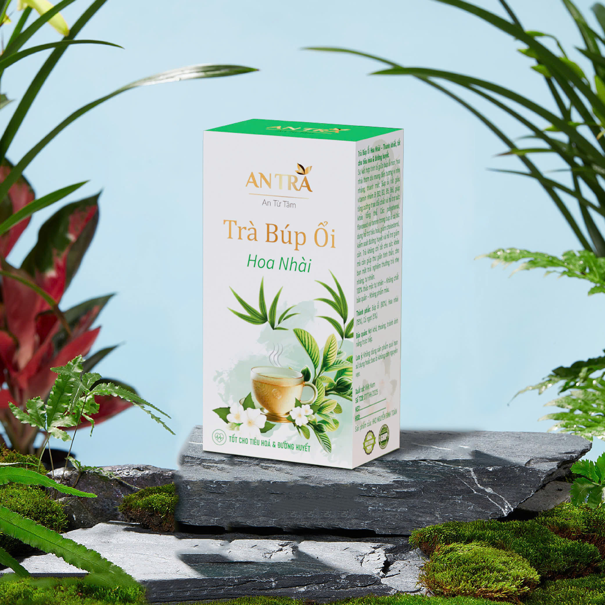 Hộp 30 Gói Trà Búp Ổi Hoa Nhài Giúp Giảm Cân, Tiêu Mỡ Nhanh, Đẹp Da, Ngăn Ngừa Lão Hóa An Thần Giảm Stress An Toàn Thiên Nhiên