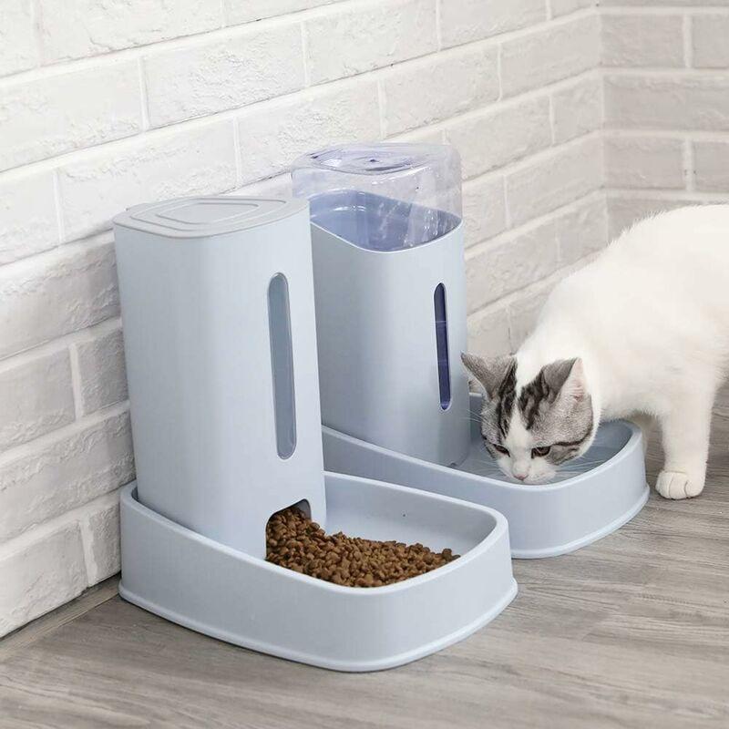 Hình ảnh Máy phân phối thực phẩm và nước tự động cho chó chó 3.8lx 2 PCS Thực phẩm/nước uống nước uống và phụ kiện uống cho mèo/chó/động vật