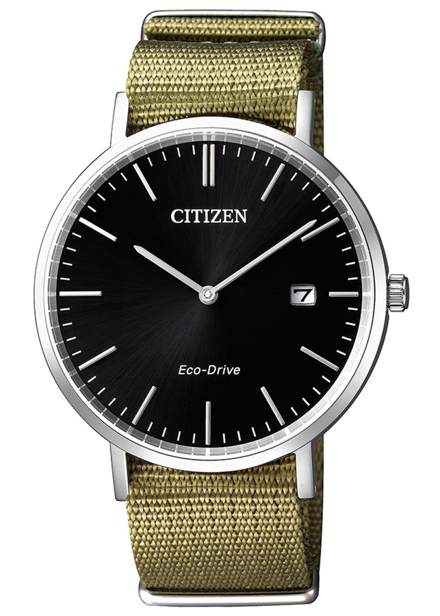 Đồng Hồ Nam Citizen Dây Vải Nato AU1080-38E - Mặt Đen