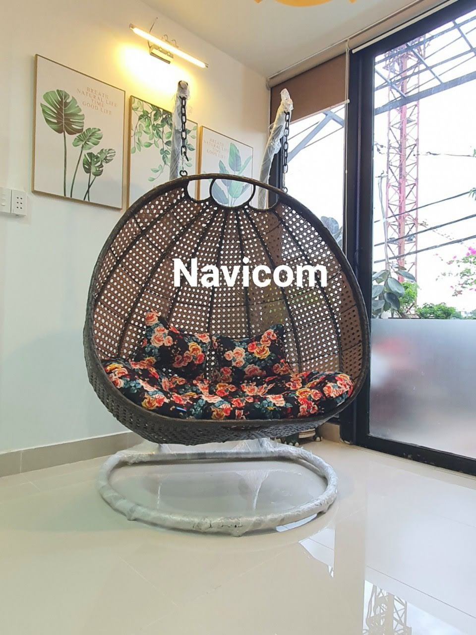 Xích đu đôi home decore 2 cần treo N1
