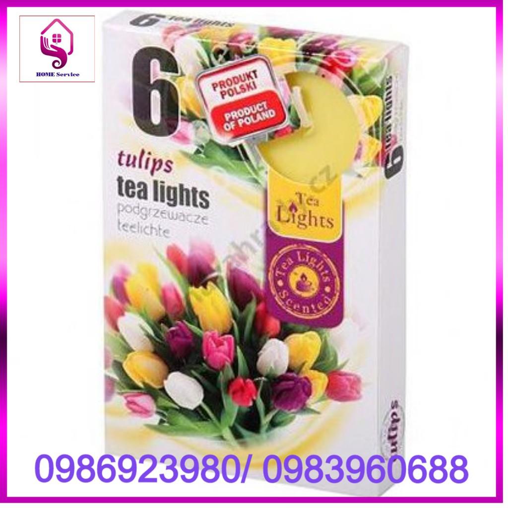 Hộp 6 nến thơm tinh dầu- hương hoa tulips phù hợp mọi lứa tuổi. .