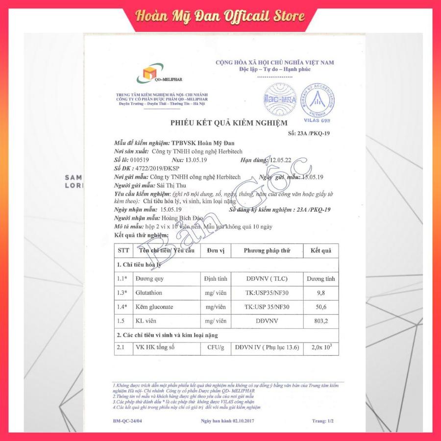 Hoàn Mỹ Đan- Viên uống hỗ trợ làm sạch mụn, nám, tàn nhang