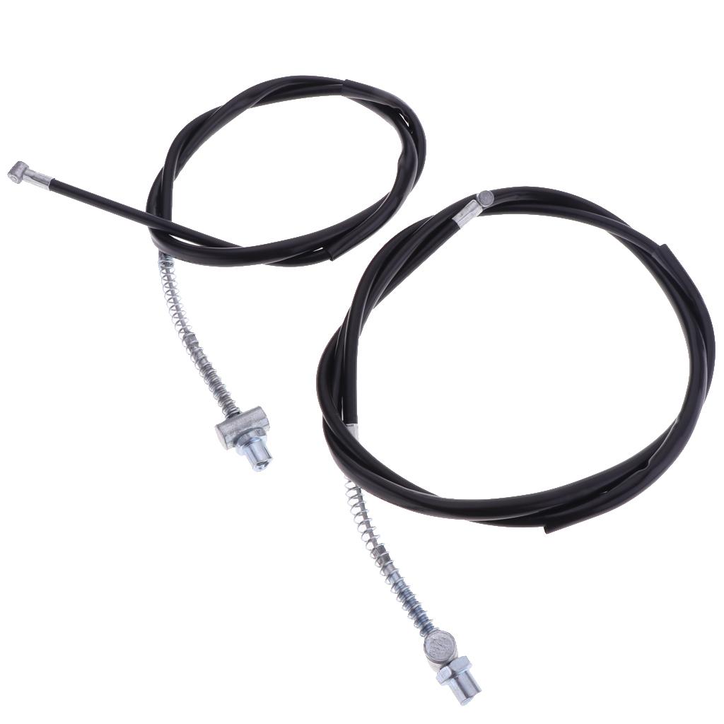 2 Pair Durbale Motorcycle Front & Rear Brake Line Brake Cable for Yamaha PW50