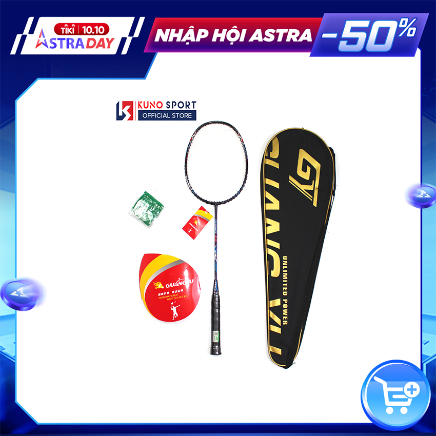 Vợt Cầu Lông GuangYu 4U Khung Full Carbon Cao Cấp, Thân Cứng Trung Bình, Công Thủ Toàn Diện, Lưới Đan Sẵn 11kg - V07