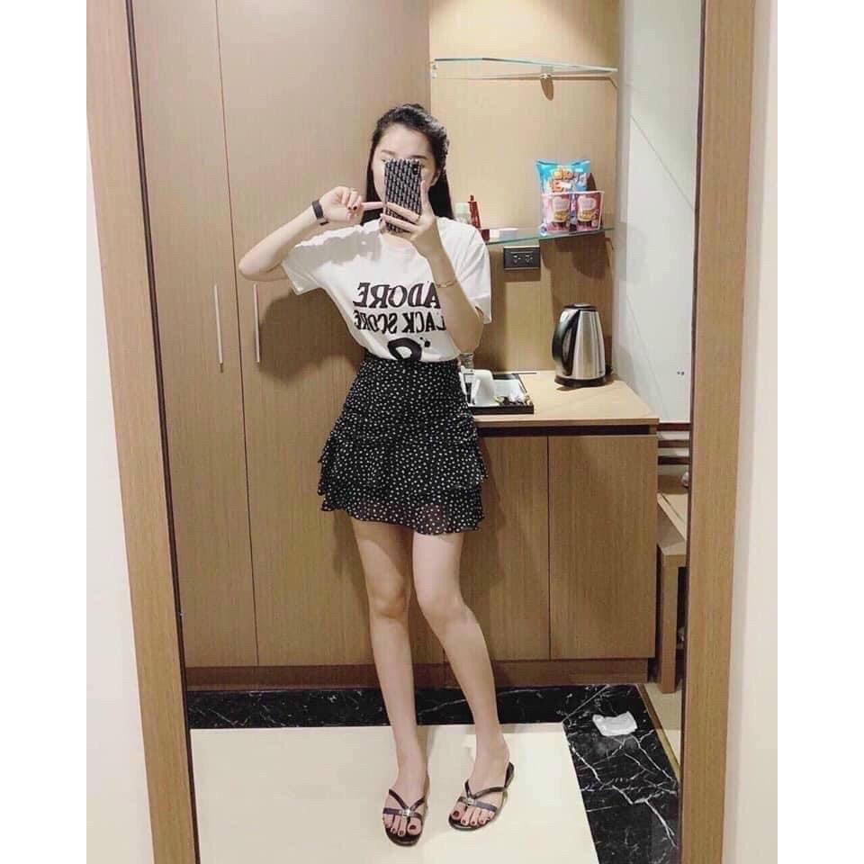 Chân váy đuôi cá voan chấm bi