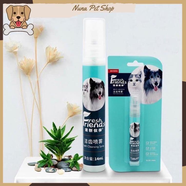 Xịt thơm miệng cho chó mèo Fresh Friend 14ml