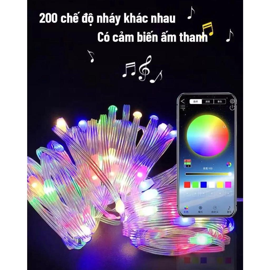 Dây Đèn Led RGB 16 triệu màu dài 10m trang trí nhà cửa cảm biến âm thanh trực tiếp, điều khiển bằng điện thoại, led 5050