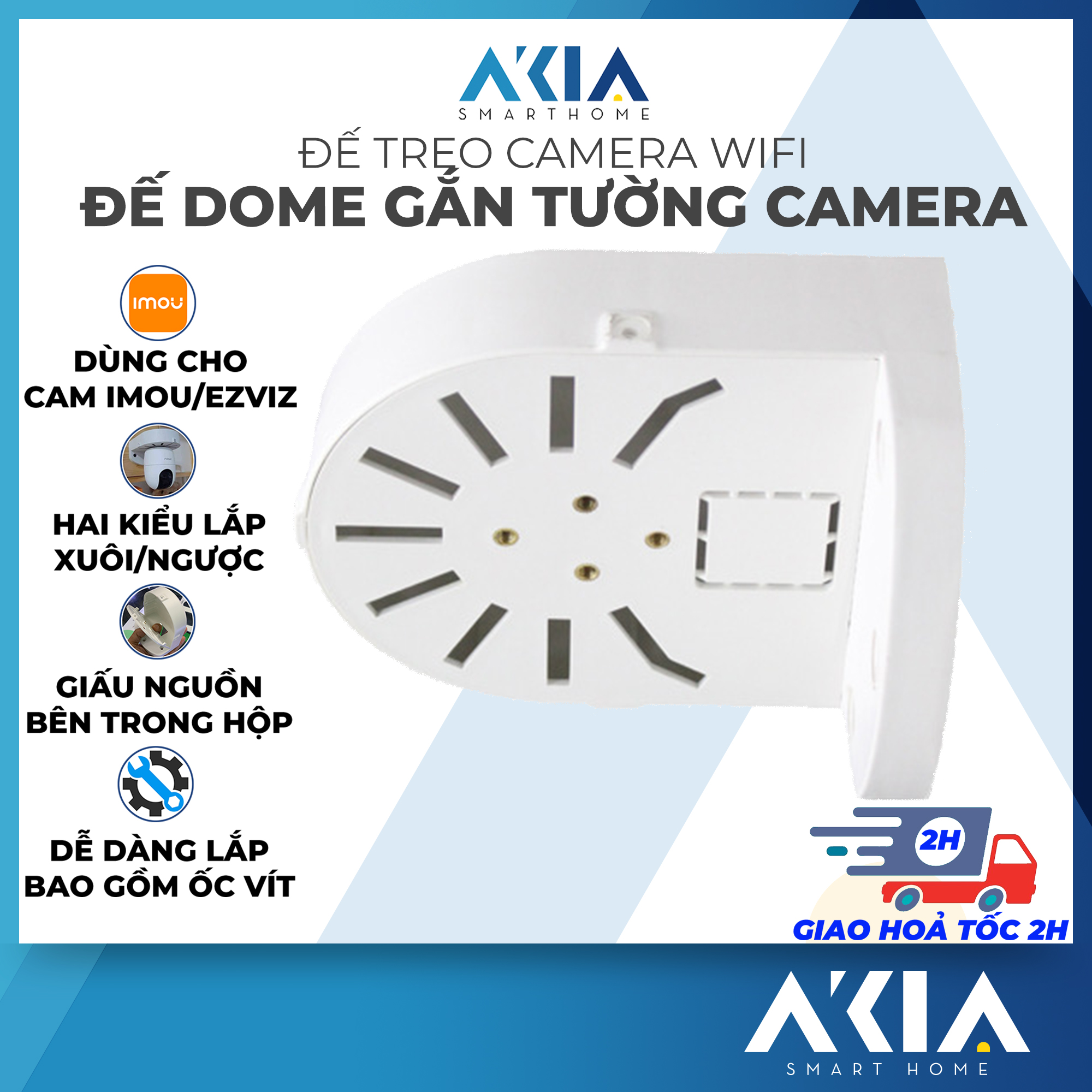 Chân đế gắn camera Akia cho camera Ezviz, Imou,... - Gắn camera vào bất cứ đâu, tiện lợi, dễ dàng - Hàng chính hãng