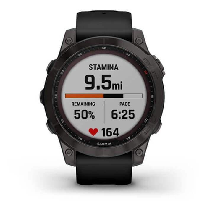 Hình ảnh Đồng Hồ Thông Minh Garmin Fenix 7 Sapphire Solar Carbon Gray DLC Titanium with Black Band - Hàng Chính Hãng