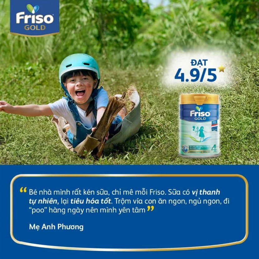 Combo 2 lon sữa Friso Gold 4 1400g (Dành Cho Trẻ Từ 2 - 6 Tuổi) - Tặng 5 lốc Friso RTD 110ml