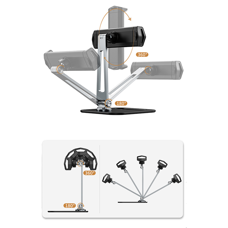 Giá đỡ điện thoại, máy tính bảng hợp kim. Điều chỉnh dễ dàng
