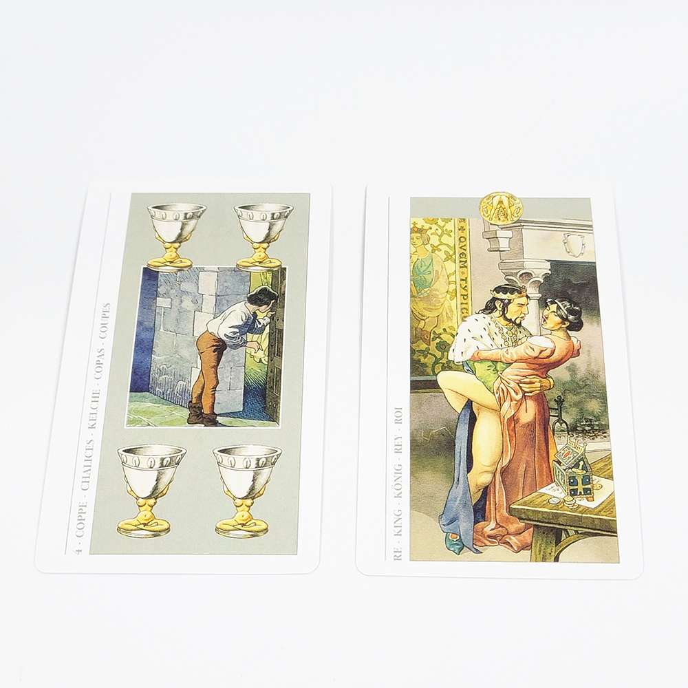 Bộ Bài Decameron Tarot 78 Lá Bài 7x12 Cm Tặng Đá Thanh Tẩy