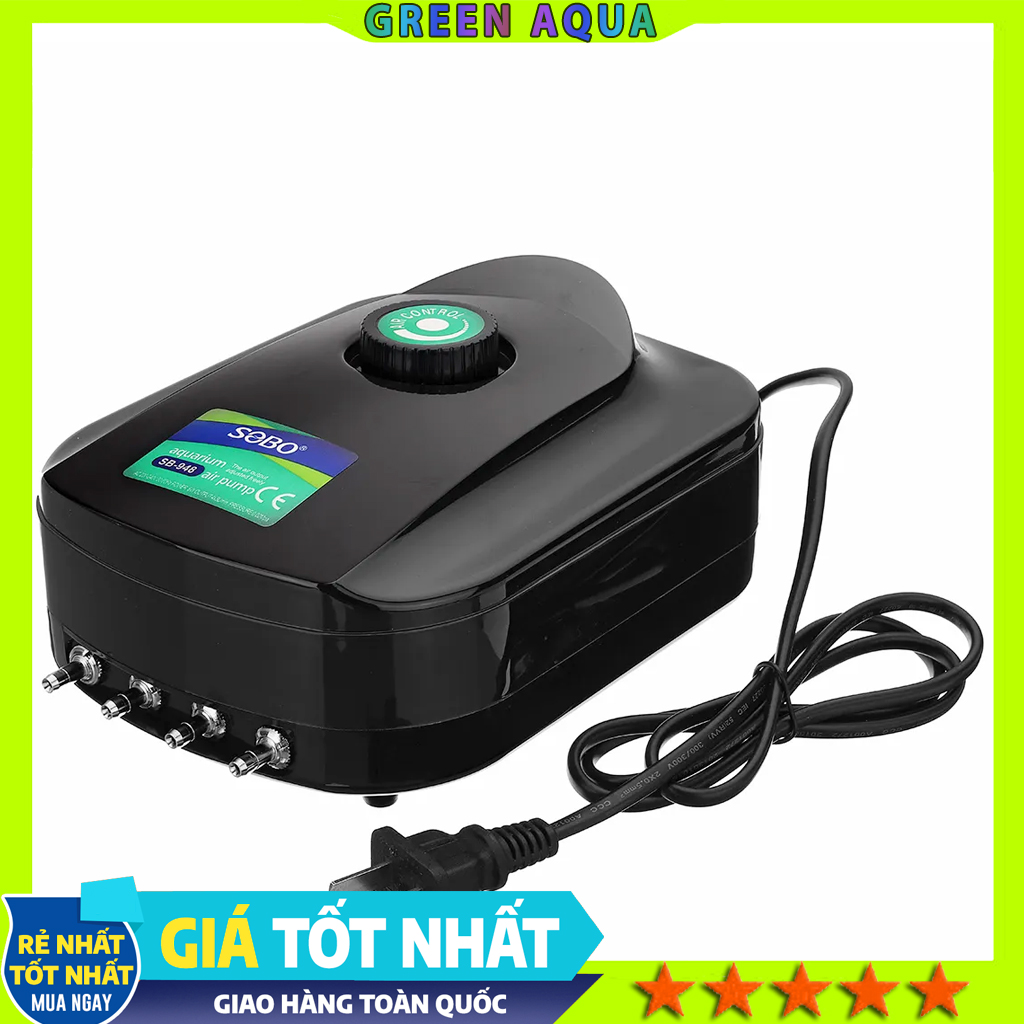 SOBO - Air Pump | Máy bơm sủi Oxy công suất lớn cho hồ cá thủy sinh, hồ cá biển, hồ cá Koi