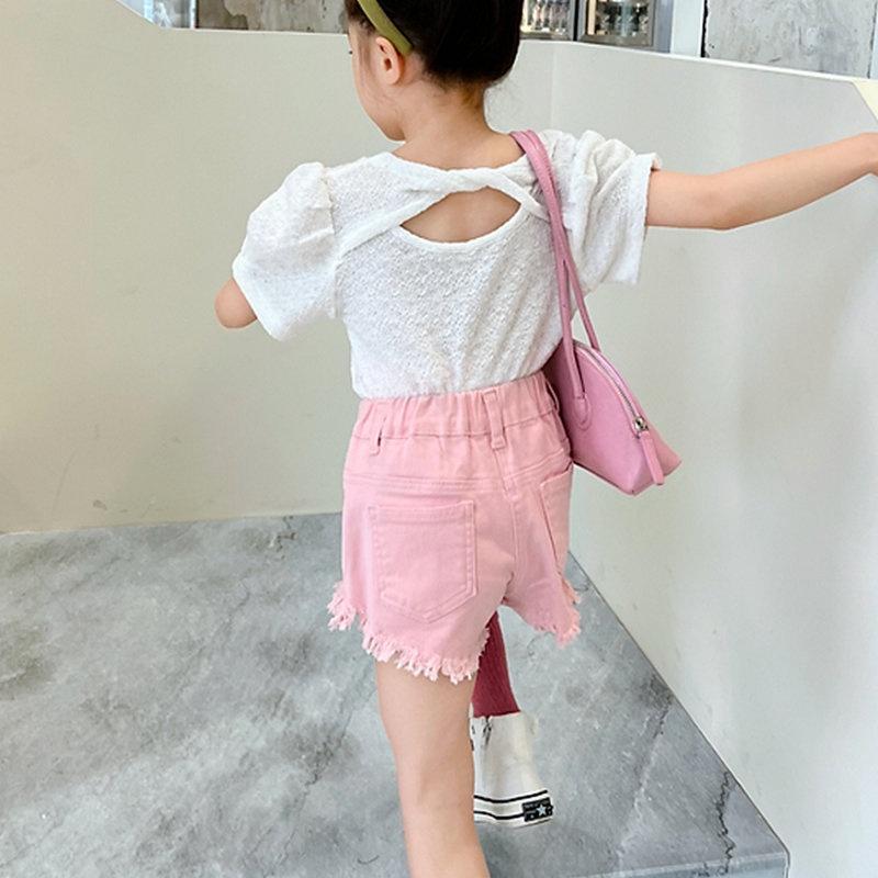 CV10 Size90-130 quần jean short bé gái Thời trang trẻ Em hàng quảng châu