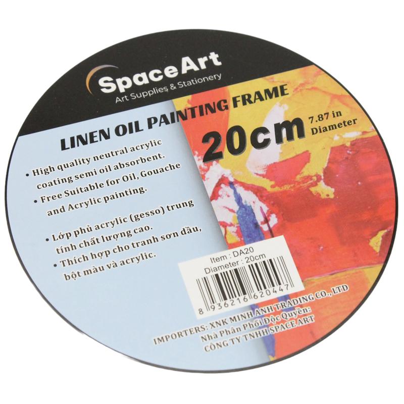 Khung Tranh Canvas Vải Bố Tròn Ø20 cm - Space Art DA20