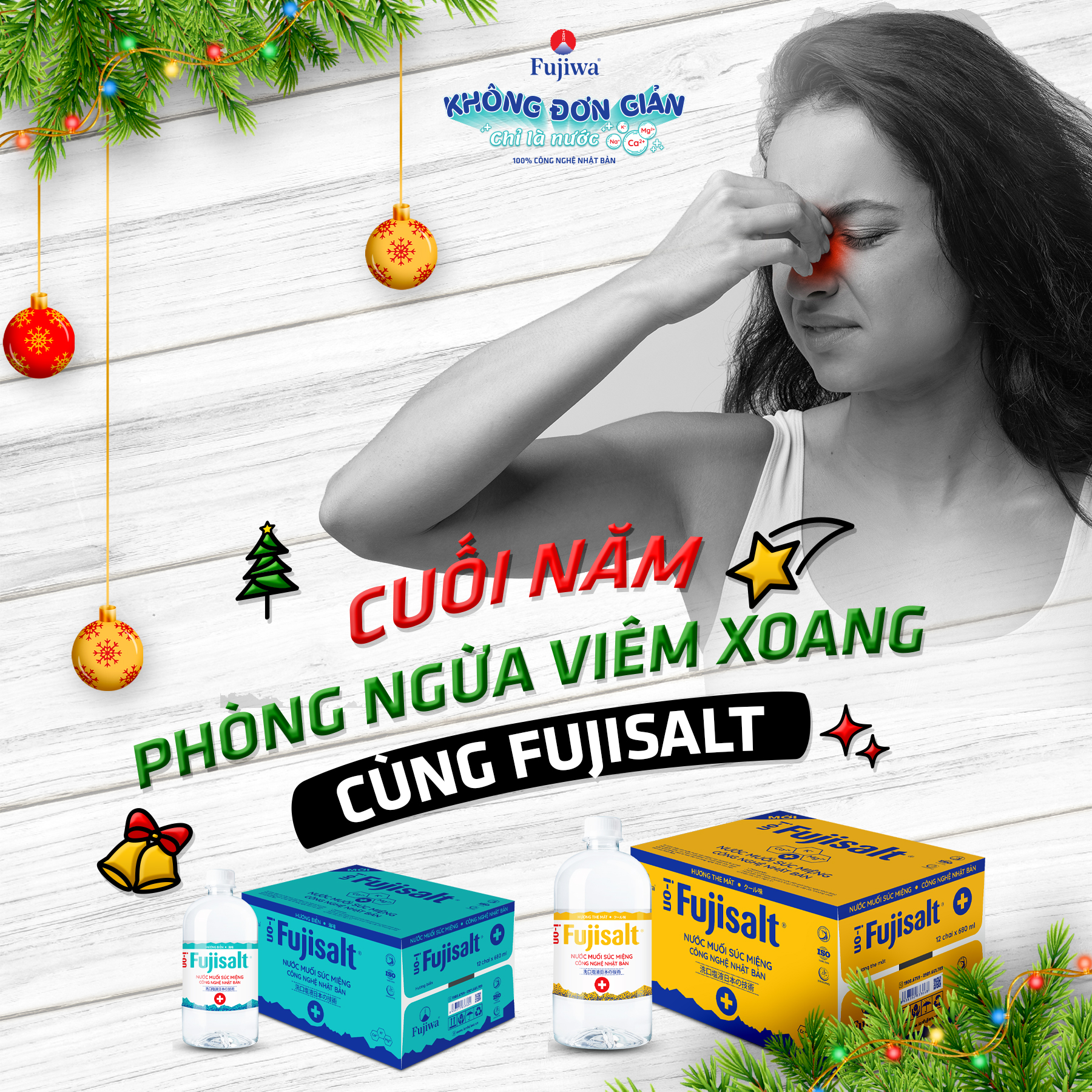 Nước Muối Súc Miệng Ion Muối Fujisalt 680ml - Bảo vệ răng miệng, Nướu, Vòm Họng khoẻ mạnh hằng ngày