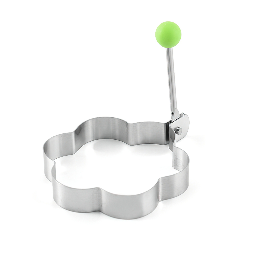 Khuôn Chiên Trứng Tạo Hình Inox Đẹp Mắt Sáng Tạo Nhiều Hình Dễ Thương Cho Nhà Bếp, Khuôn Rán Trứng Ốp La, Bánh - Khay Chiên Tạo Nhiều Hình Cute Có Núm Cầm