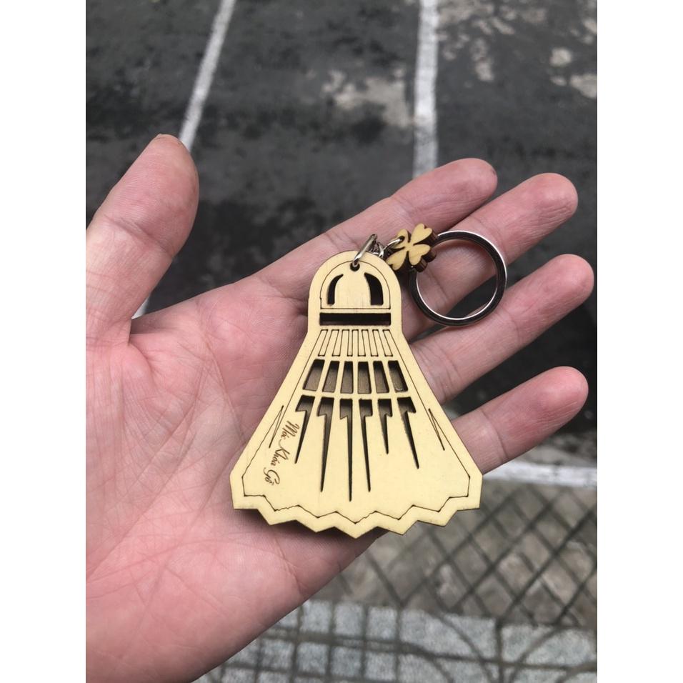 Móc Khóa Hình Trái Cầu Lông 7 cm - Khắc Hình Ảnh Của Chính Bạn