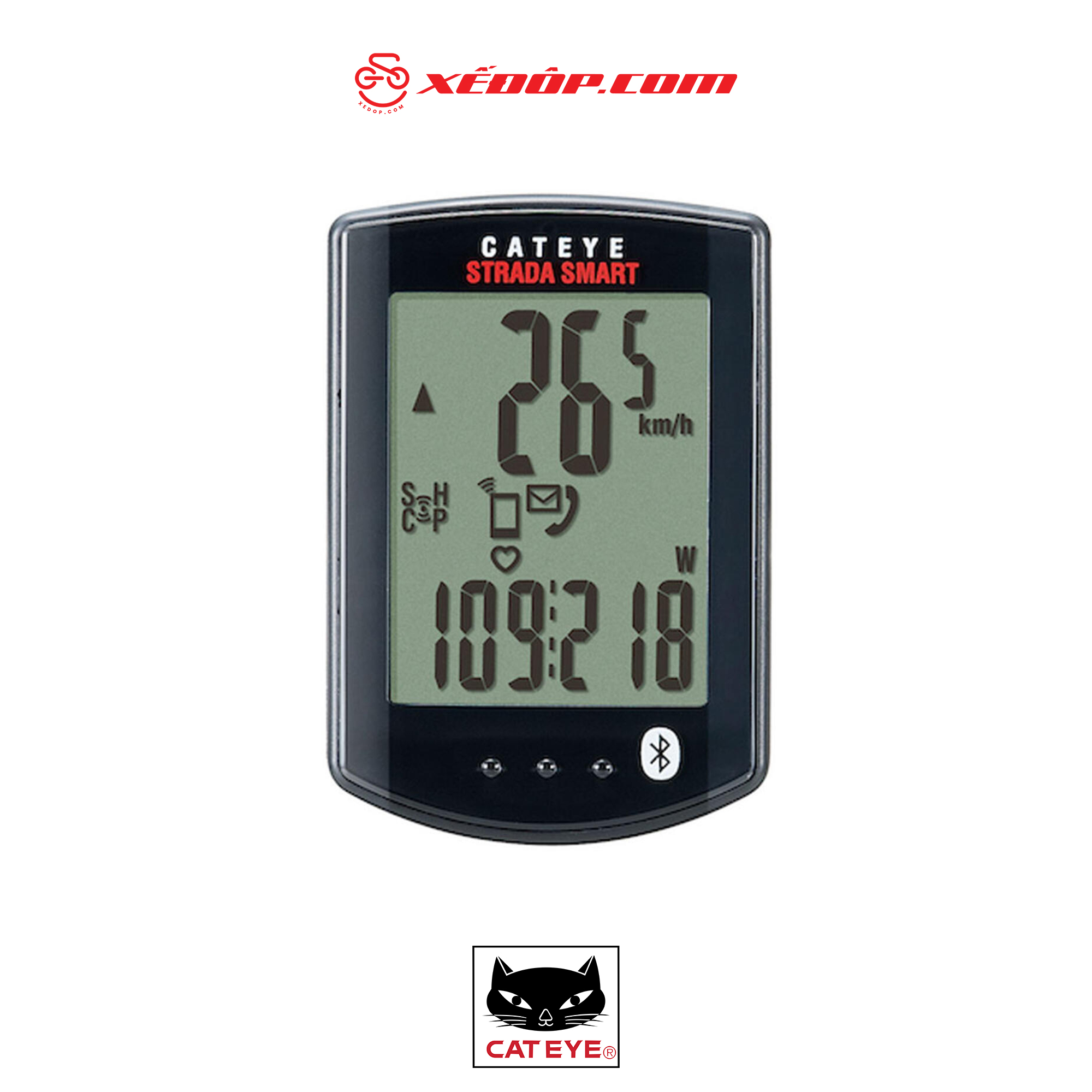 Đồng hồ đo tốc độ xe đạp CatEye CC-RD500B Strada Smart