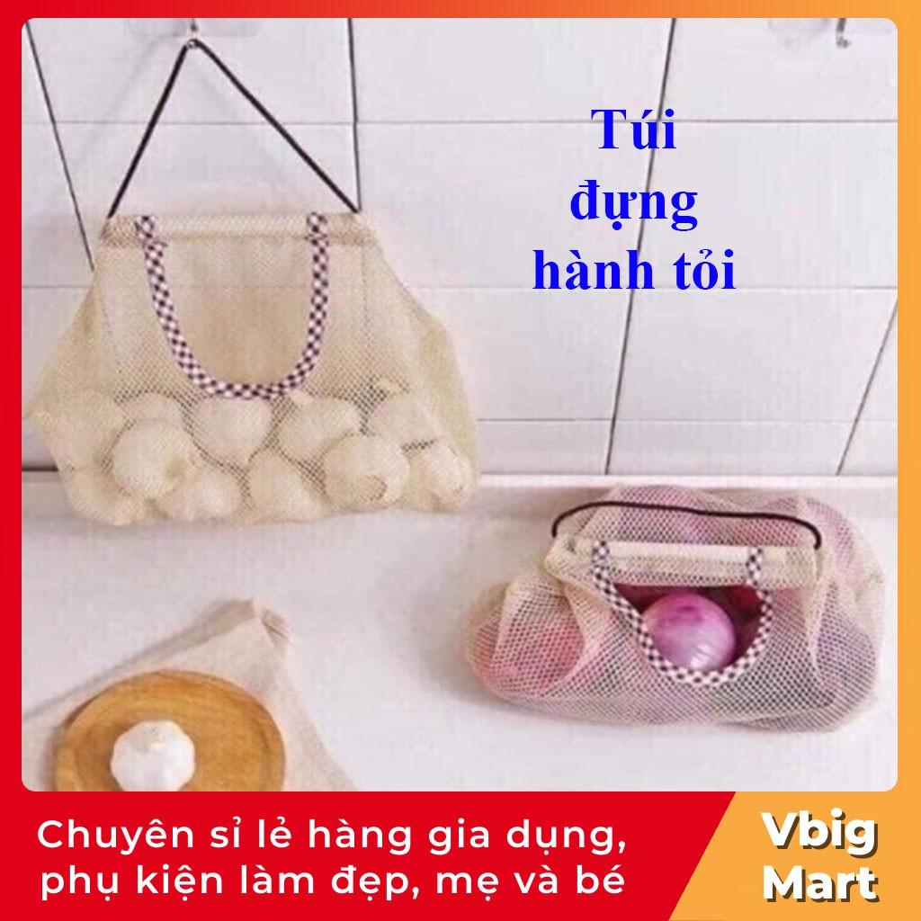 Túi lưới dựng hành tỏi tiện lợi gọn gàng có quai treo trong nhà bếp chống ẩm mốc vi khuẩn chống thối hư hỏng