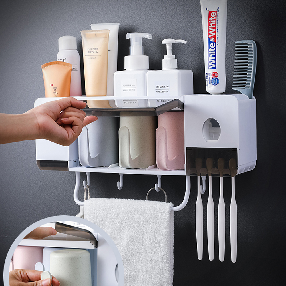 Kệ Để Đồ Nhà Tắm Đa Năng - Kèm 3 Cốc