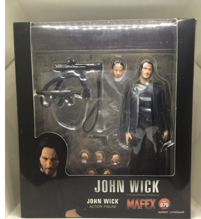 Mô hình Khớp John Wick và chú chó có 2 mặt thay thế 17cm