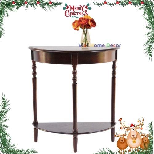 Bàn Console Bán Nguyệt Chân Tiện Màu Nâu 4403 - Thương hiệu Viet Home Decor