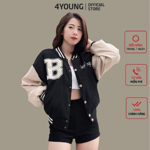 Áo khoác bomber nữ croptop dang lửng