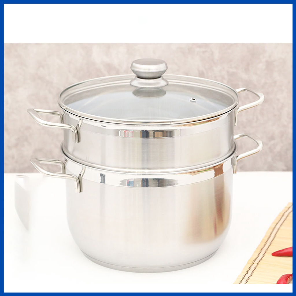 Sét nồi xửng hấp 3 đáy Fivestar từ 28 cm