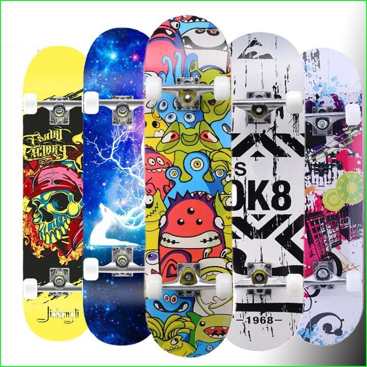 Ván Trượt Thể Thao 80cm (Tặng Túi đựng Ván)Skateboard Mặt Nhám Cao Cấp Gỗ Phong Ép 7 Lớp Cơ Bản Và Chuyên Nghiệp