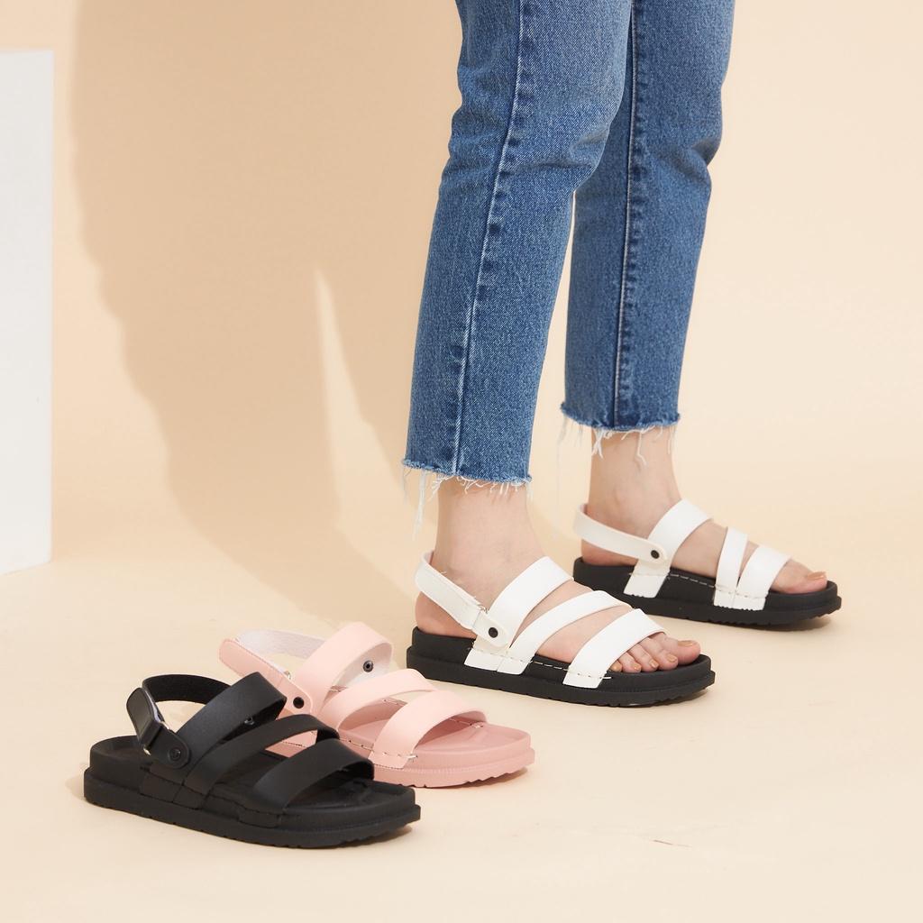 Giày MWC 2954 - Giày Sandal Đế Cao 3p, Sandal Quai Ngang Chéo Cách Điệu Thời Trang