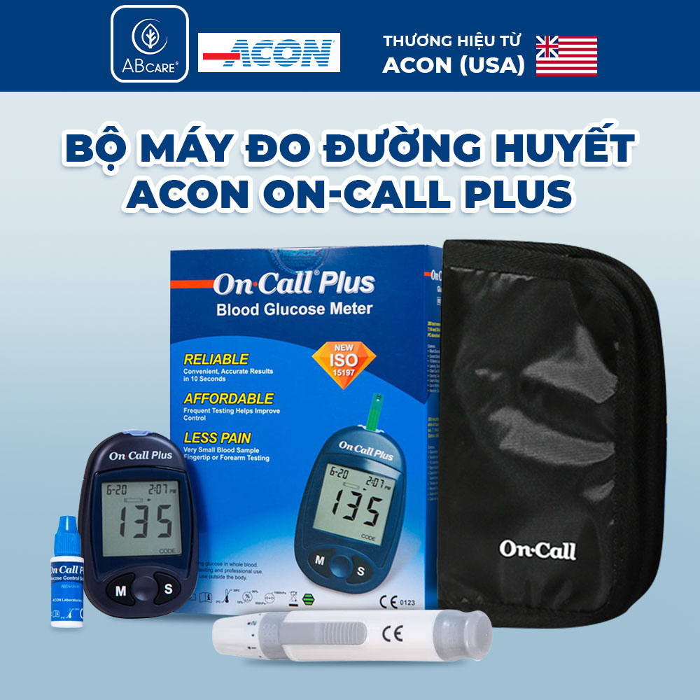 Máy đo đường huyết ACON On Call Plus - Đo nhanh trong 10S bảo hành trọn đời