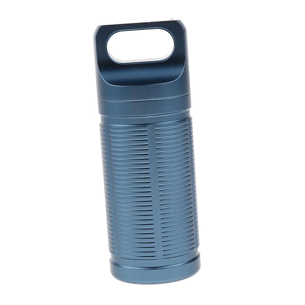 Titanium Outdoor Travel Waterproof Pill Case Box Mini Tablets Container Capsule Storage Bottle Emergency Drug Medicine Holder