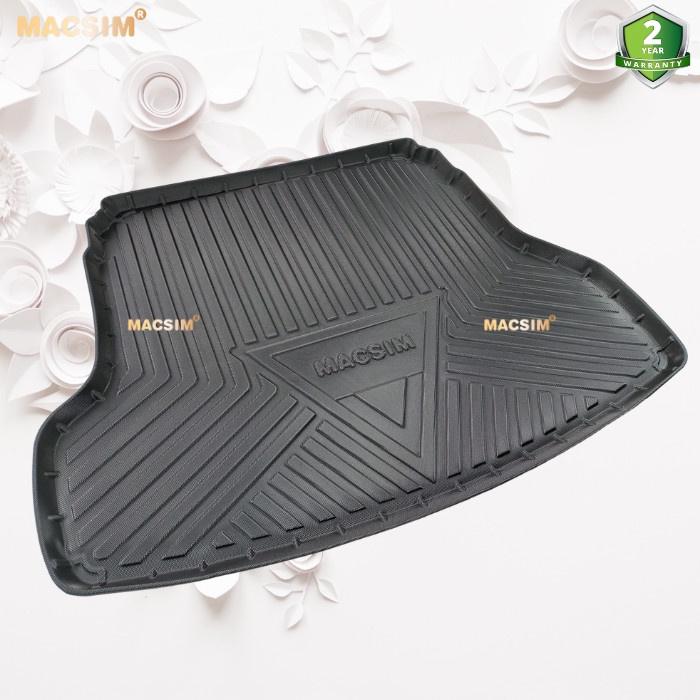 Thảm lót cốp xe ô tô Kia K3 2013-2017 chất liệu TPV thương hiệu Macsim màu đen hàng loại 2