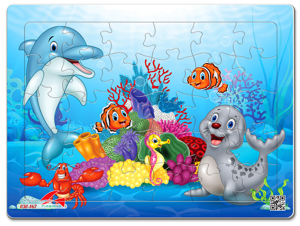 Xếp hình Tia Sáng  Đại dương muôn màu (30 Mảnh Ghép) - Tặng kèm tranh tô màu cho bé
