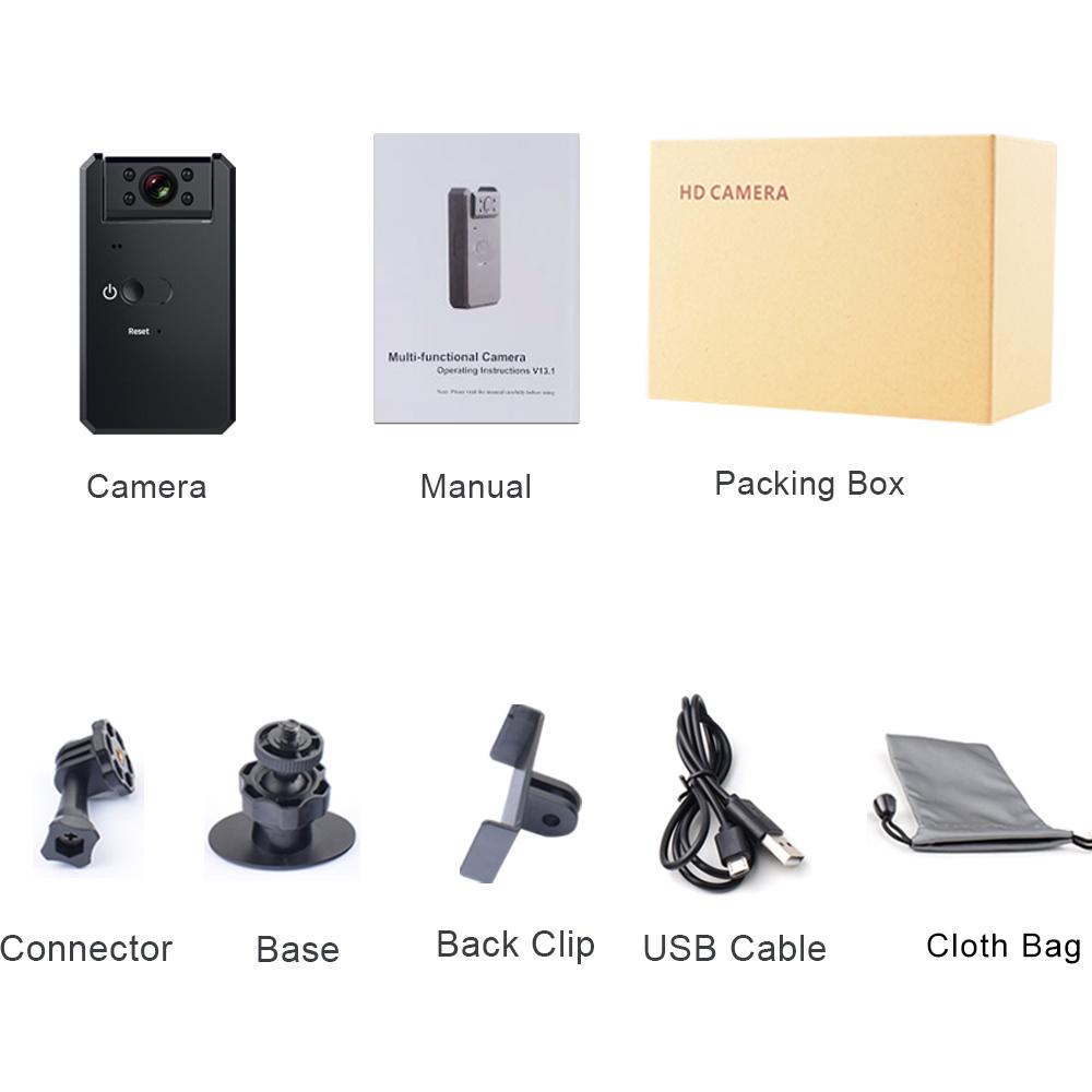MD90 MINI CAMCORDER 1080P Camera Vision Night Sport Sport Outdoor Voice Video Recorder Hành động HD WiFi CAM MÀU SẮC: MD90-NO WIFI