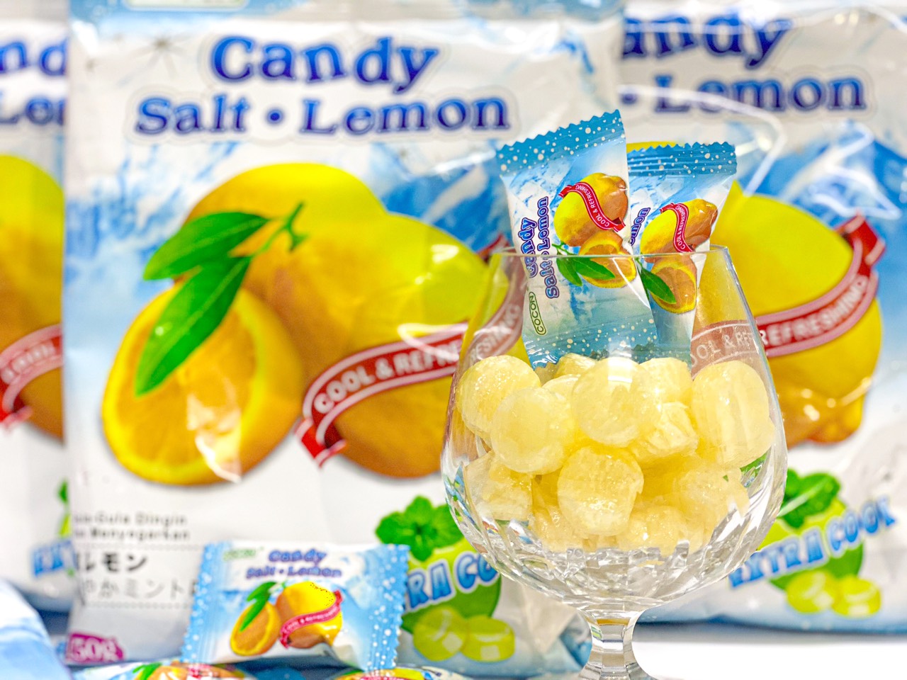 KẸO CHANH MUỐI BẠC HÀ - COCON MENTHOL LEMON SALT CANDY (Gói 150gr)