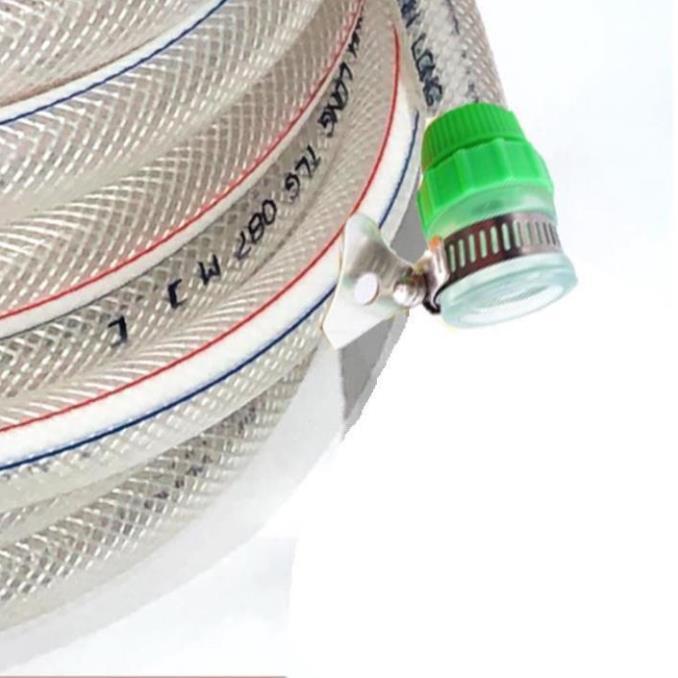 ️ Bộ dây và vòi xịt tăng áp lực nước 300% rửa xe tưới cây 236498 - dây trắng
