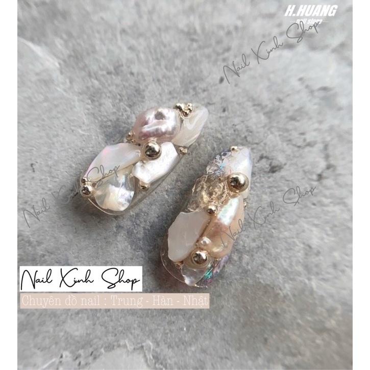 Khay charm sỏi , xà cừ , trang trí móng chuyên dùng làm nail