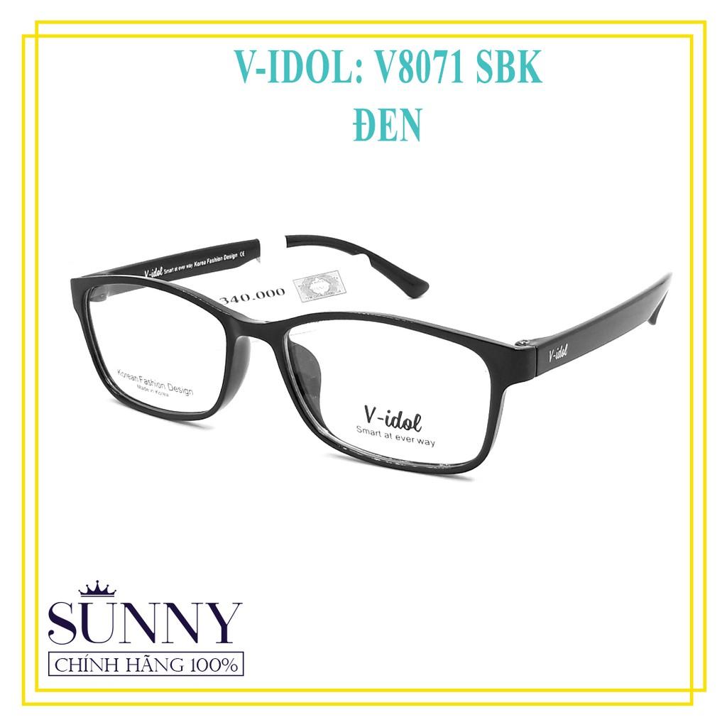 V8071 - Gọng kính nam nữ Vidol chính hãng có kèm tem chống hàng giả của bộ công an, thiết kế dễ đeo bảo vệ mắt