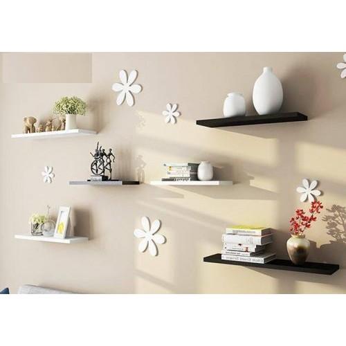 Kệ gỗ treo tường 1 thanh ngang 50cm sâu 12cm gỗ lõi xanh chống ẩm cao cấp + Tặng phụ kiện lắp đặt.