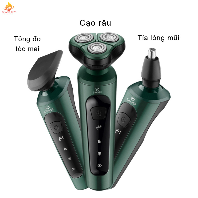 Máy cạo râu 3 lưỡi cạo sạch 100% sạc pin tiện lợi, 3 lưỡi mài sắc tự động