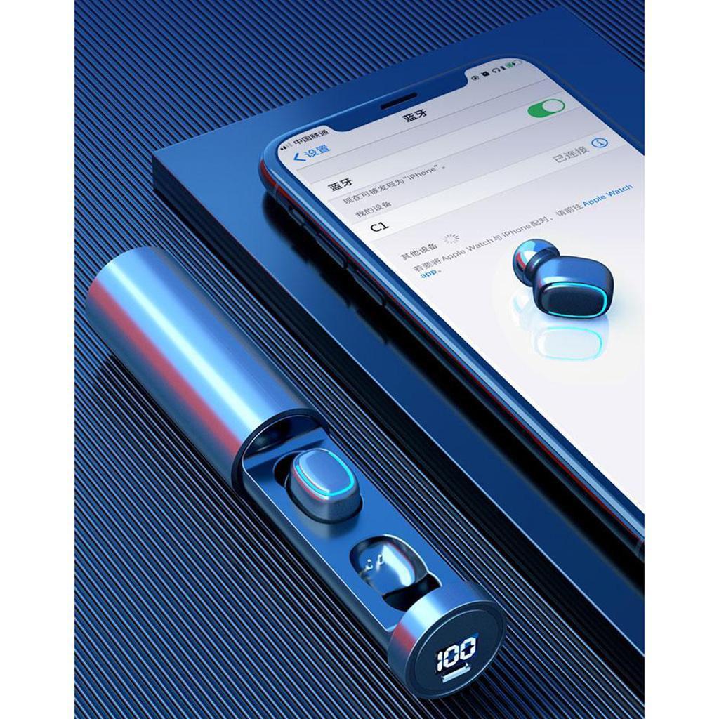 Binaural Wireless Bluetooth 5.0 Sport   Display White