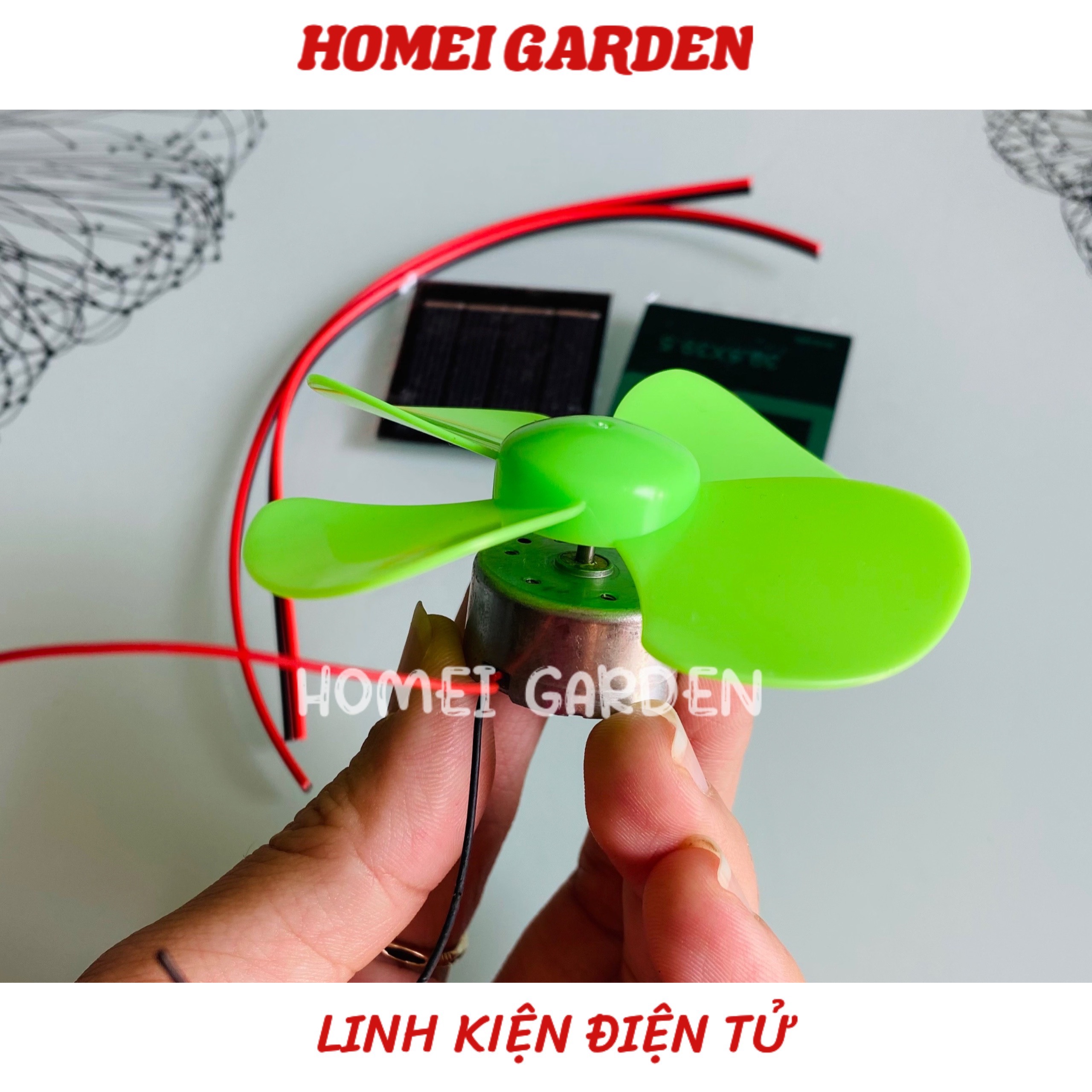 Bộ thí nghiệm quạt năng lượng mặt trời mini học tập DIY- HM0499
