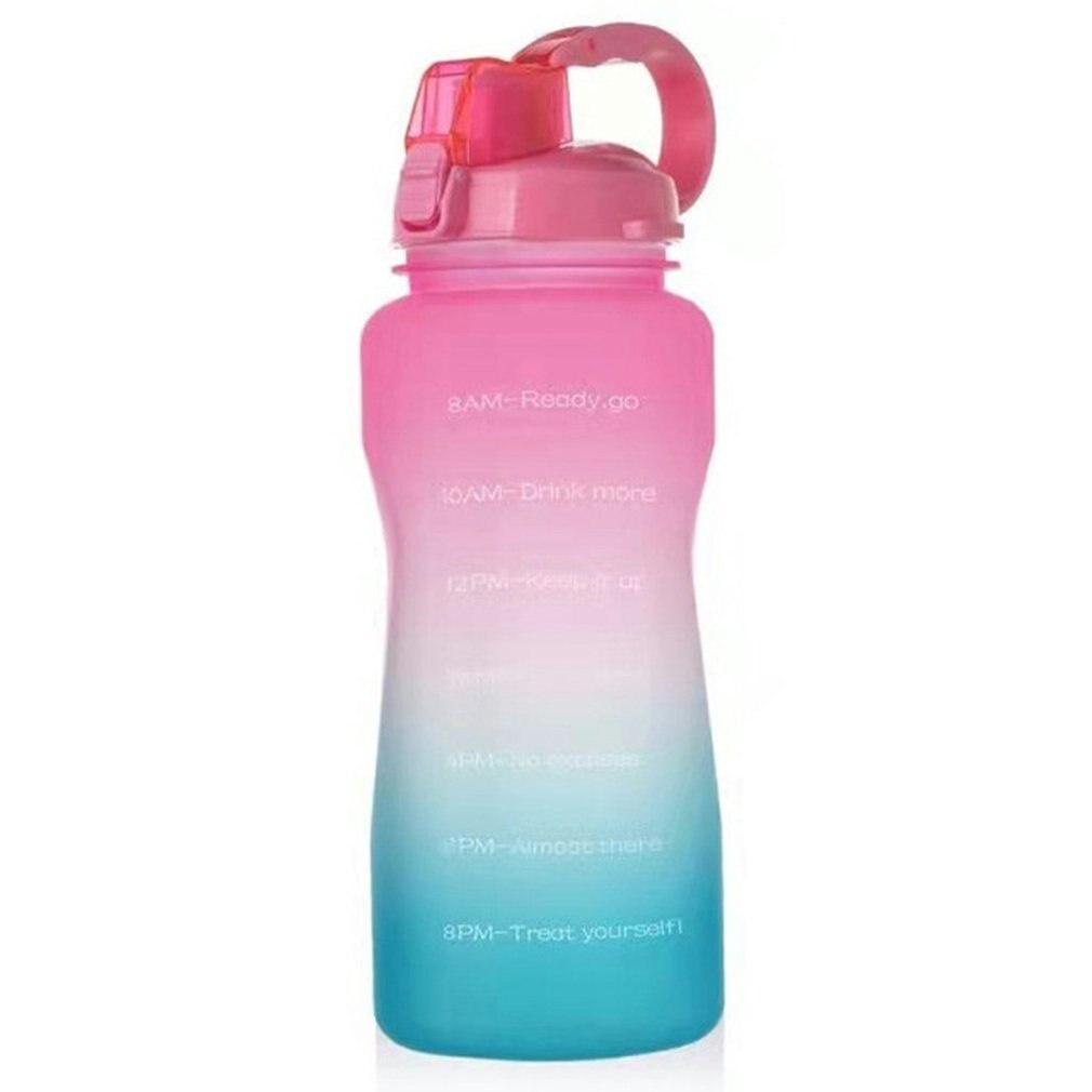Large Motivational Water Bottle With Time Marker Straw Leakproof Water Jug For Fitness Gym And Outdoor Sports
