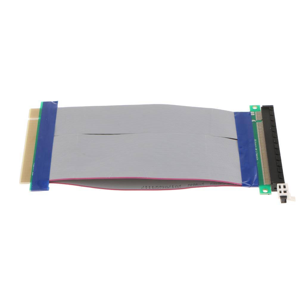 PCI-E Express 16X Riser Card Extender Extension Ribbon Flex Cable Adapter